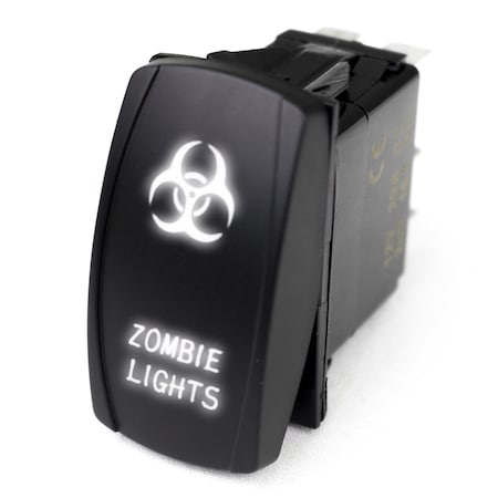Race Sport Led Rocker Switch W/ White Led Radiance (Zombie Lights) RSLJ18W